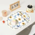 Rectangular geometric pattern placemat