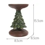 Resin wooden christmas tree candle holder patchandbagel