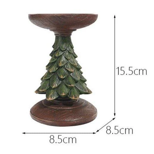 Resin Wooden Christmas Tree Candle Holder Patchandbagel 345509