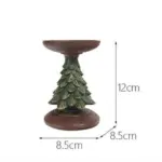 Resin wooden christmas tree candle holder patchandbagel