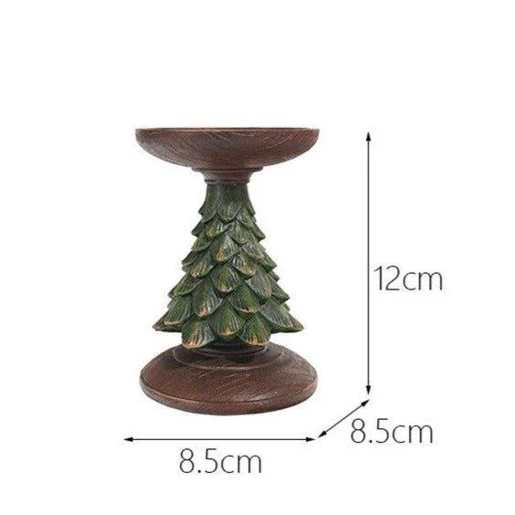 Resin Wooden Christmas Tree Candle Holder Patchandbagel 368186