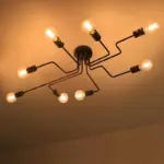 Retro 23 12 to 47 14 wide metal wire branching pendant ceiling lights