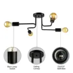 Retro 23 12 to 47 14 wide metal wire branching pendant ceiling lights