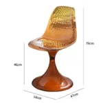 Retro acrylic transparent living room chair