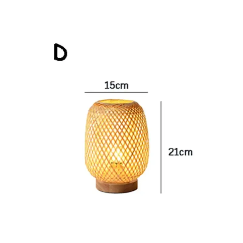 Retro bamboo craft vintage bambus Tischlampe natur e27 xlumina