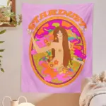 Retro bohemian wall hanging tapestry
