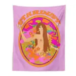 Retro bohemian wall hanging tapestry