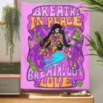 Retro bohemian wall hanging tapestry