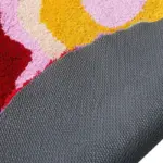 Retro design psychedelic tufted rug