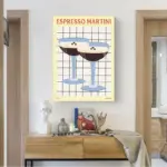 Retro drinks wall art sticker posters