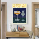 Retro drinks wall art sticker posters