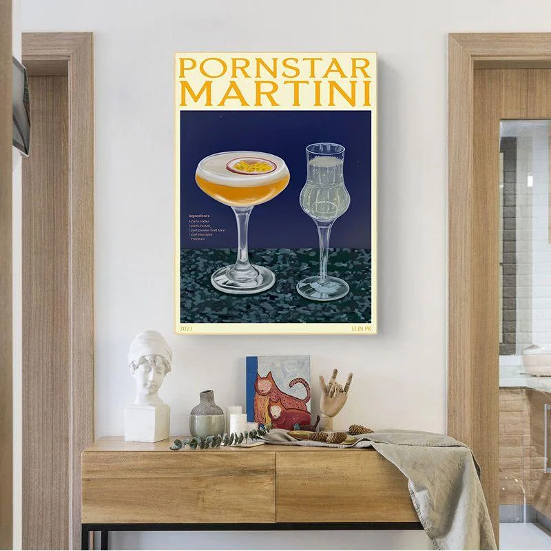 Retro Drinks Wall Art Sticker Posters 755818