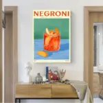 Retro drinks wall art sticker posters
