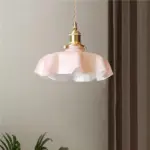 Retro glass flower cream pendant light hl183