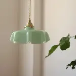 Retro glass flower cream pendant light hl183
