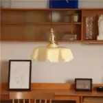 Retro glass flower cream pendant light hl183