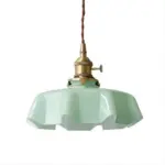 Retro glass flower cream pendant light hl183