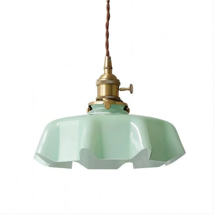 Retro Glass Flower Cream Pendant Light Hl183 21