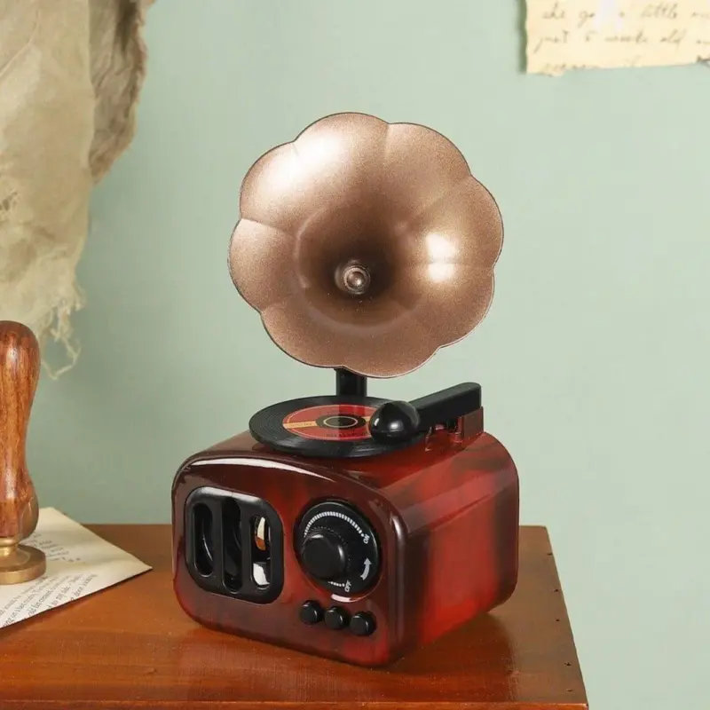 Retro gramophone music box patchandbagel