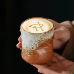 Retro japanese ceramic espresso coffee cup