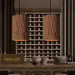 Retro loft nordic stump style cement pendant lights