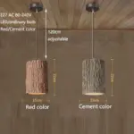 Retro loft nordic stump style cement pendant lights