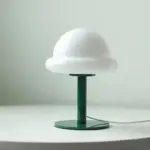 Retro mushroom glass table lamp