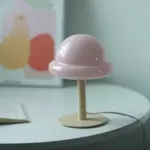 Retro mushroom glass table lamp