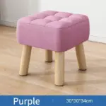 Retro pastel coloured padded ottoman stool