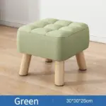 Retro pastel coloured padded ottoman stool