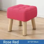 Retro pastel coloured padded ottoman stool
