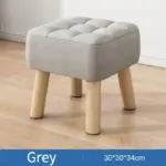 Retro pastel coloured padded ottoman stool