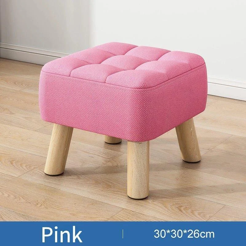 Retro Pastel Coloured Padded Ottoman Stool 755626