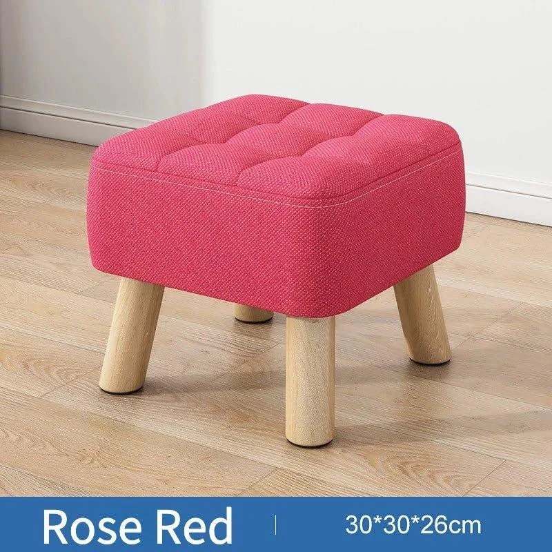 Retro Pastel Coloured Padded Ottoman Stool 769949