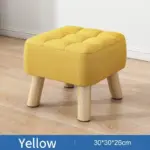 Retro pastel coloured padded ottoman stool