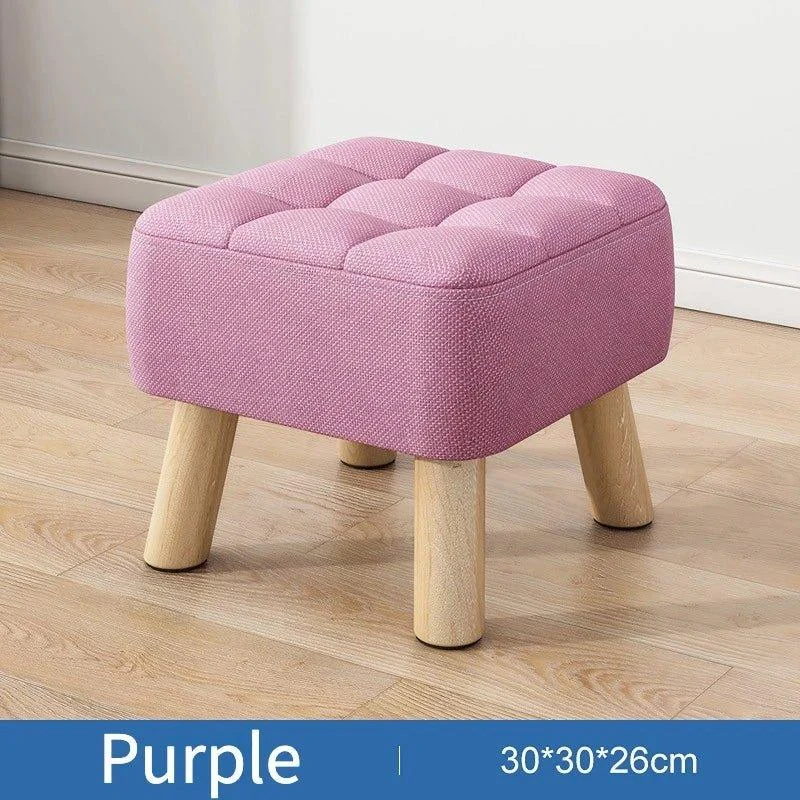 Retro Pastel Coloured Padded Ottoman Stool 825912