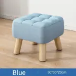 Retro pastel coloured padded ottoman stool