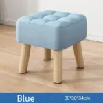 Retro pastel coloured padded ottoman stool