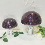 Retro purple mushroom disco mirror ball