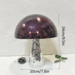 Retro purple mushroom disco mirror ball