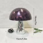 Retro purple mushroom disco mirror ball