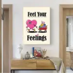 Retro style cartoon smile inspirational quote posters