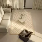 Retro style classic flower pattern rug