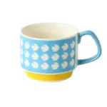 Retro style colourful stackable coffee mug