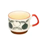 Retro style colourful stackable coffee mug