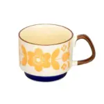 Retro style colourful stackable coffee mug