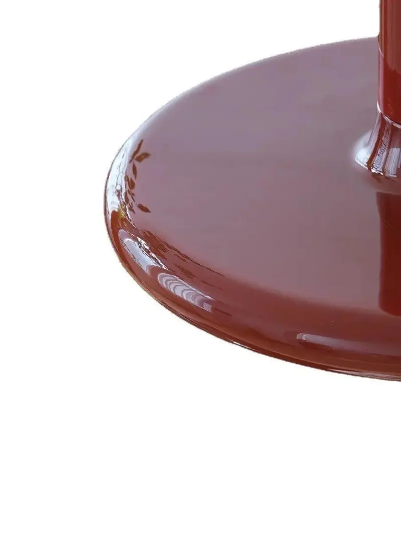 Retro style dark red saucer pendant light