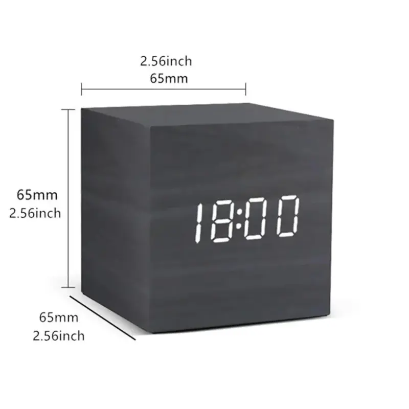 Retro style digital led alarm clock