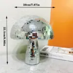 Retro style glass disco mushroom decoration