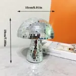 Retro style glass disco mushroom decoration